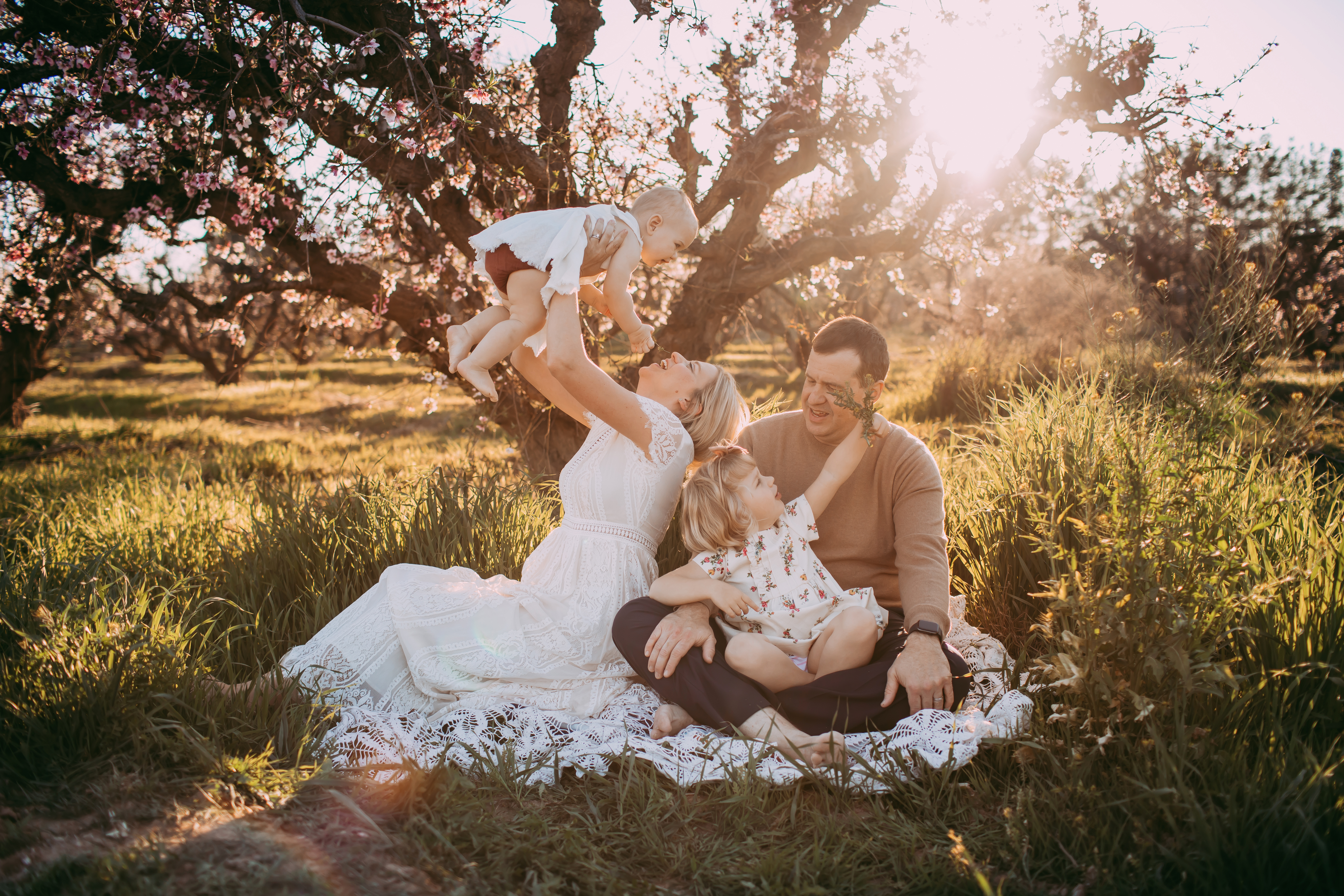 Becky with her family enjoying life outdoors